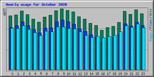 Hourly usage for October 2020