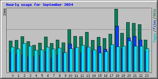 Hourly usage for September 2024