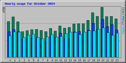 Hourly usage for October 2024